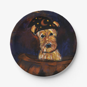 AIREDALE TERRIER   PAPER PLATE