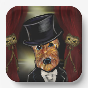 AIREDALE TERRIER   PAPER PLATE