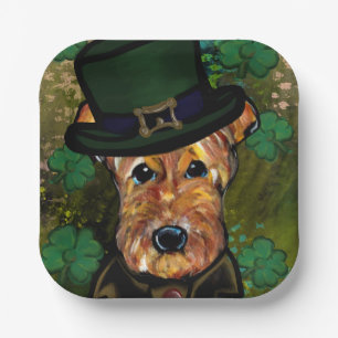 AIREDALE TERRIER PAPER PLATE