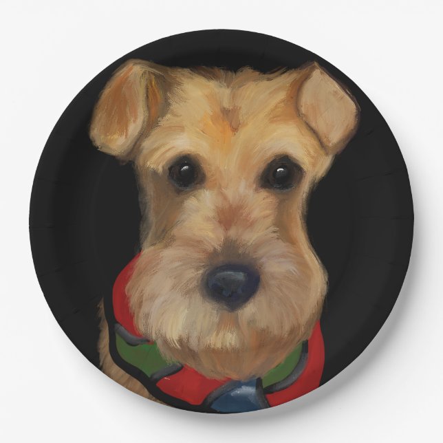 Airedale Terrier   Paper Plate (Front)