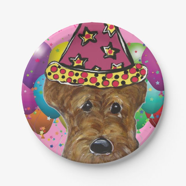 AIREDALE TERRIER PAPER PLATE (Front)