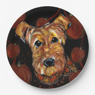 AIREDALE TERRIER PAPER PLATE