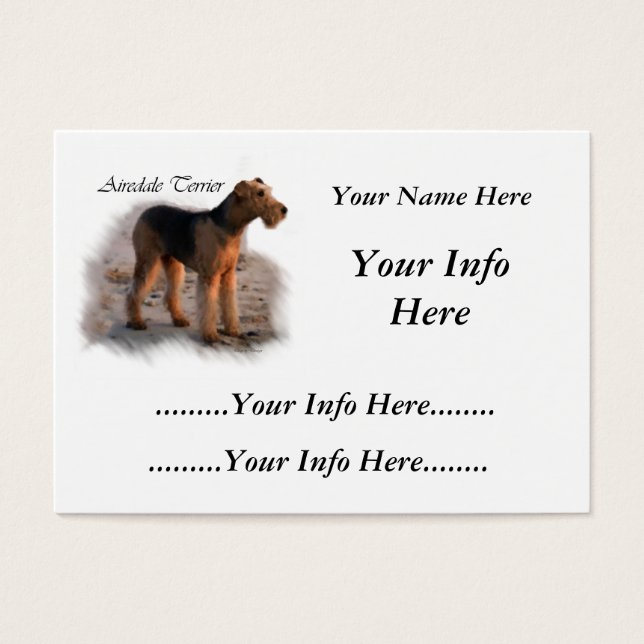 Airedale Terrier Personalised Cards (Front)