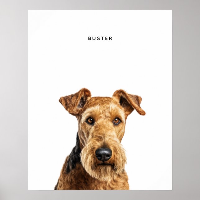 Airedale Terrier Personalised Print (Front)