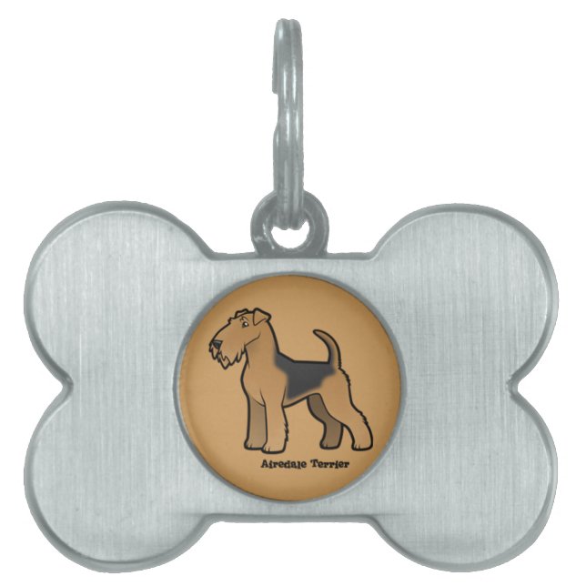 airedale terrier pet name tag (Front)