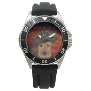 AIREDALE TERRIER PIRATE WATCH