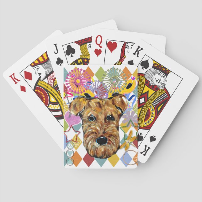 AIREDALE TERRIER PLAYING CARDS (Back)