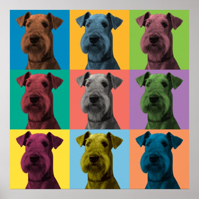 Airedale Terrier Pop-Art Poster (Front)