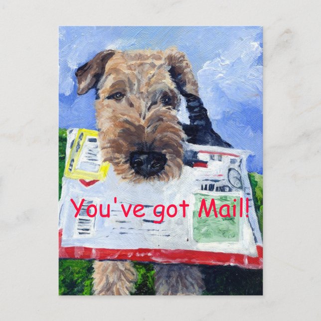Airedale Terrier Postcard! Postcard (Front)