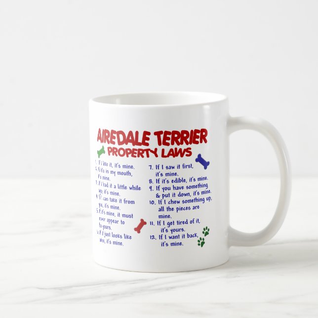 AIREDALE TERRIER Property Laws 2 Coffee Mug (Right)