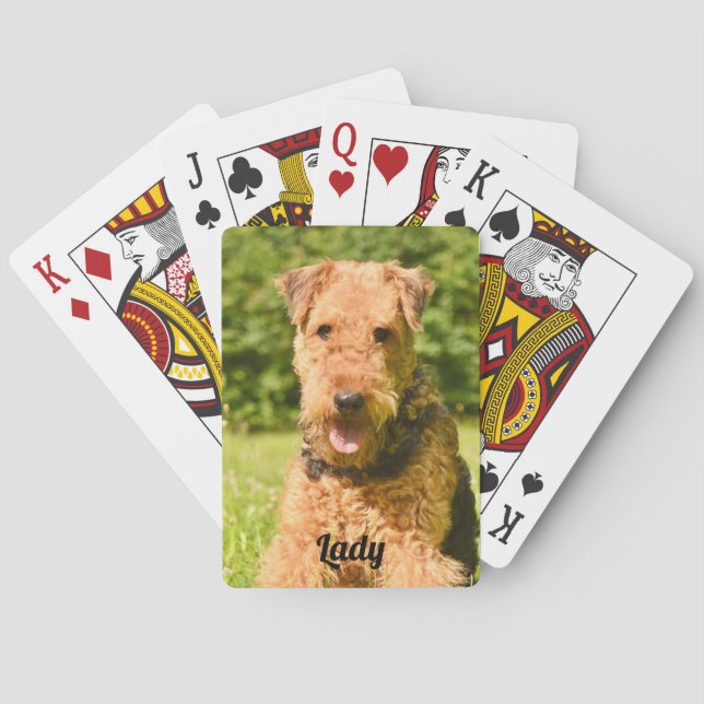 Airedale Terrier Puppy Dog Playing Cards (Back)