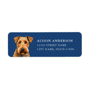 Airedale Terrier Return Address Labels