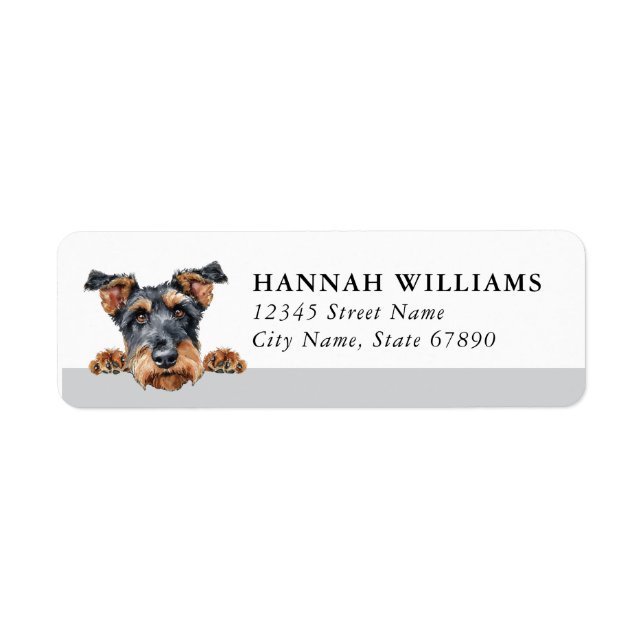 Airedale Terrier Return Address Labels (Front)