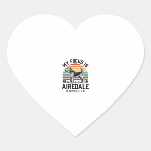 Airedale Terrier Shirt Vintage Dog Lover Graphic_1 Heart Sticker