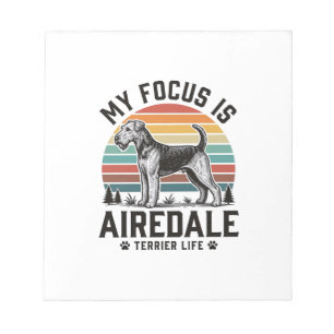 Airedale Terrier Shirt Vintage Dog Lover Graphic_1 Notepad