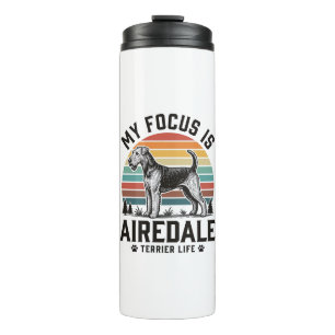 Airedale Terrier Shirt Vintage Dog Lover Graphic_1 Thermal Tumbler