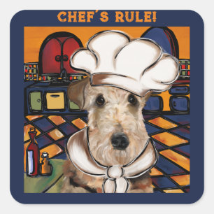  AIREDALE TERRIER        SQUARE STICKER