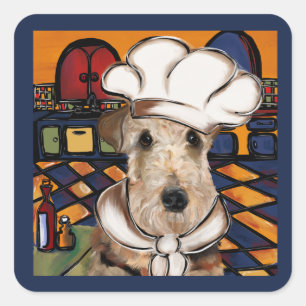 Airedale Terrier Square Sticker