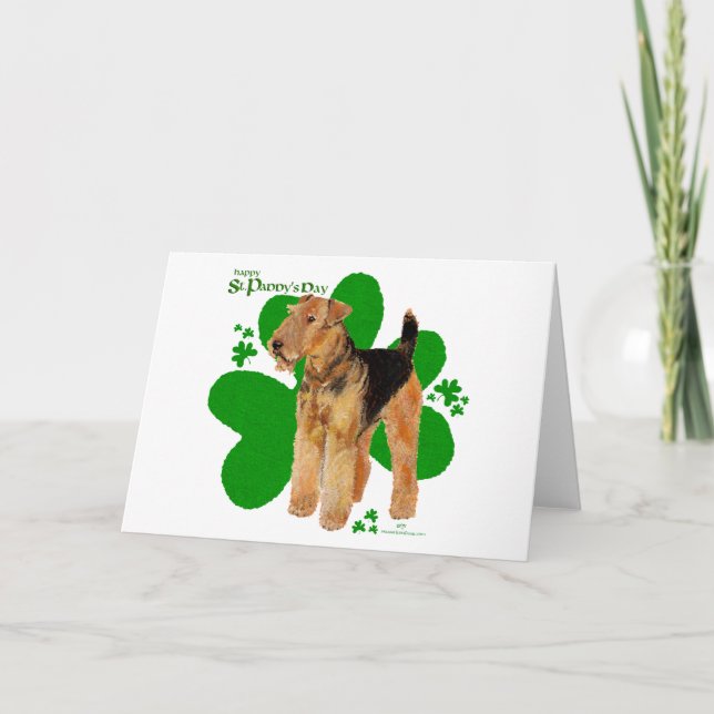 Airedale Terrier St Paddy Card (Front)