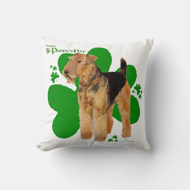Airedale Terrier St Paddy Cushion (Front)