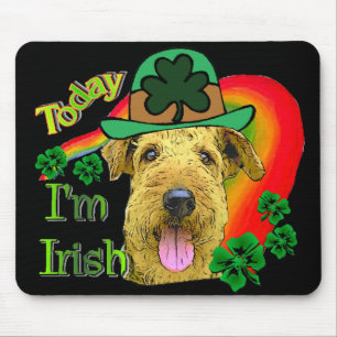 Airedale Terrier St Patricks Mouse Pad