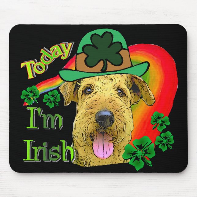 Airedale Terrier St Patricks Mouse Pad (Front)