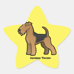 airedale terrier star sticker