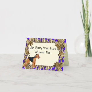 Airedale Terrier ~ Sympathy Greeting Card