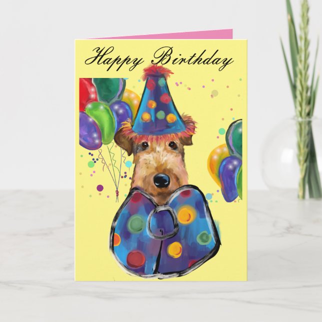  AIREDALE TERRIER           THANK YOU CARD (Front)