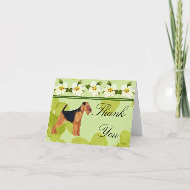 Airedale Terrier Thank You Card (Front)