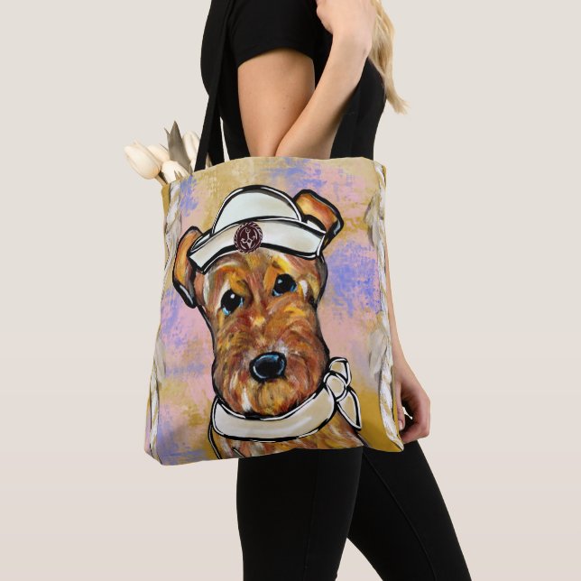 AIREDALE TERRIER   TOTE BAG (Close Up)
