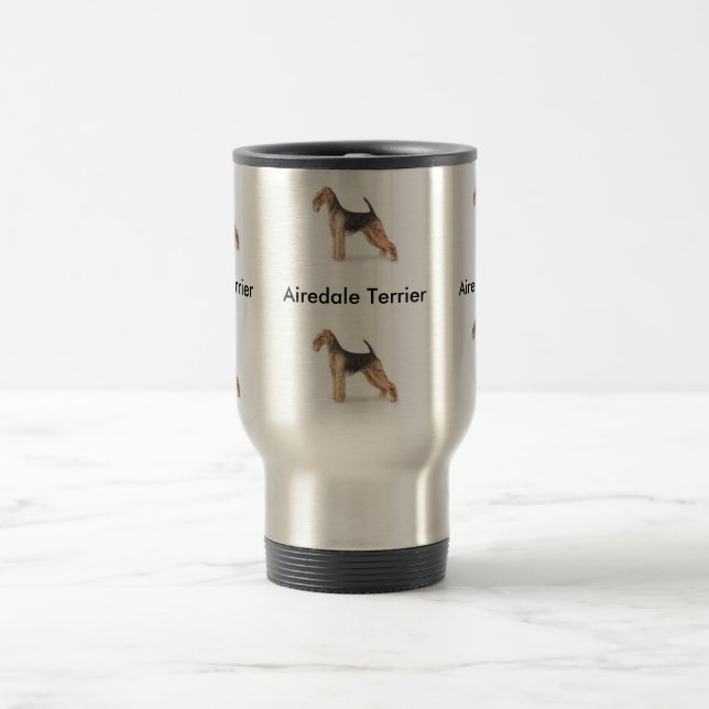 Airedale Terrier Travel Mug (Center)