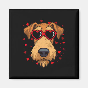 Airedale Terrier Valentine Heart Cute Dog Lovers  Magnet