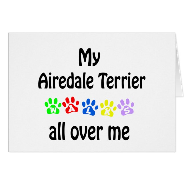 Airedale Terrier Walks Design (Front Horizontal)
