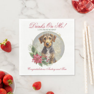 Airedale Terrier Wedding Napkins With Dogs Photo