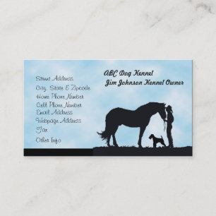 Airedale Terrier Western Silhouette Custom Profile Business Card