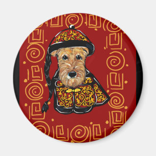 Airedale Terrier Year of the Dog Magnet