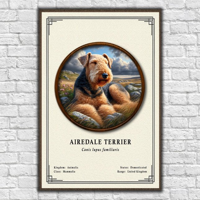 Airedale Terrier Zoology Series Poster (Creator Uploaded)