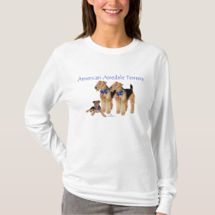 Airedale Terriers American Flag T-Shirt