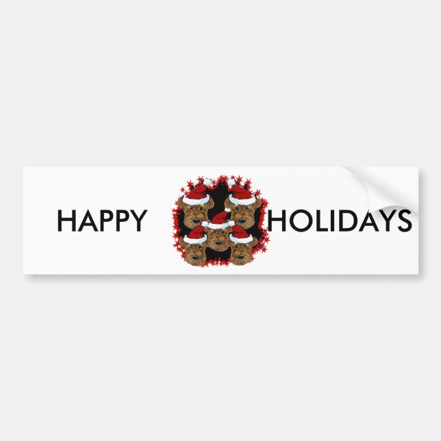 AIREDALE TERRIERS BUMPER STICKER (Front)