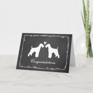 Airedale Terriers Wedding Congratulations Card