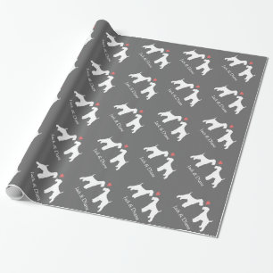 Airedale Terriers Wedding with Custom Text Wrapping Paper