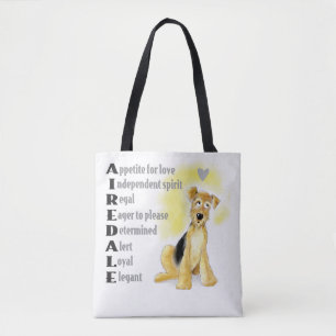 Airedale tote bag