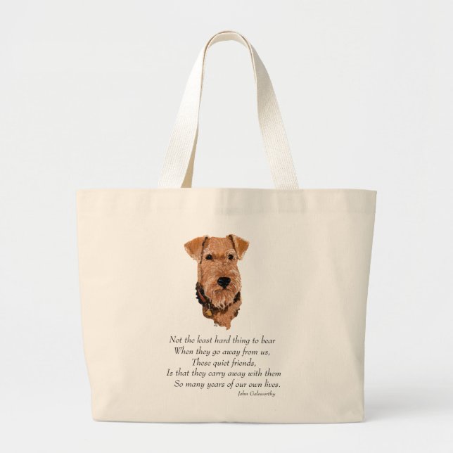 Airedale, Welsh, Lakeland Terrier Keepsake Large Tote Bag (Front)
