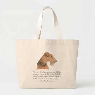 Airedale, Welsh, Lakeland Terrier Keepsake Large Tote Bag