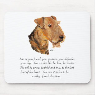 Airedale, Welsh, Lakeland Terrier Keepsake Mouse Pad