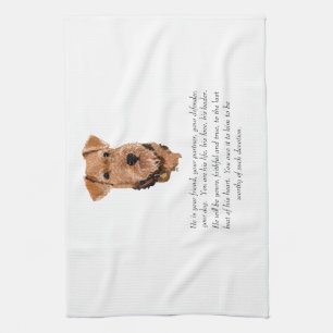 Airedale, Welsh, Lakeland Terrier Keepsake Tea Towel
