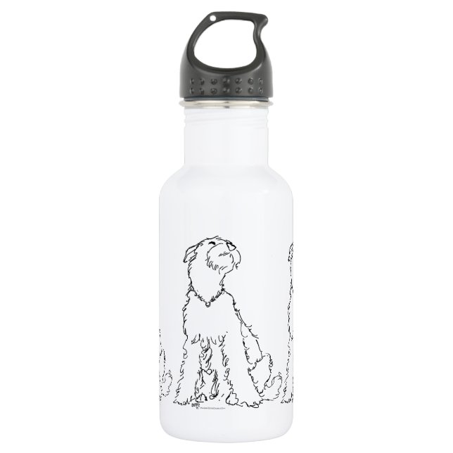 Airedale, Welsh or Lakeland Terrier Happiness 532 Ml Water Bottle (Front)