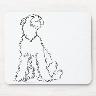 Airedale, Welsh or Lakeland Terrier Happiness Mouse Pad