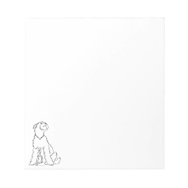 Airedale, Welsh or Lakeland Terrier Happiness Notepad (Front)